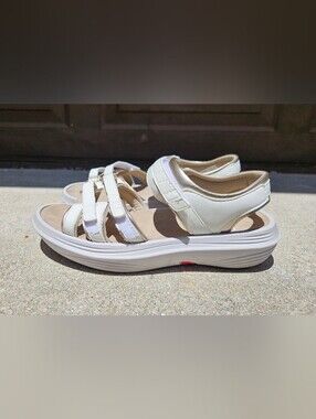 Kybun Switzerland Tessin Size 8.5 US Orthopedic White Sandals Swiss Technology